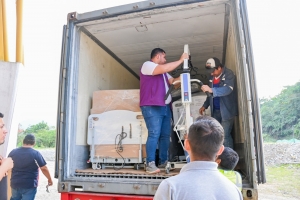 Contenedor de ayuda humanitaria lleg&oacute; a Yantzaza