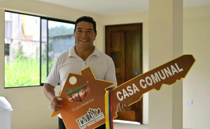 Ecsa apoyó el mejoramiento de la casa comunal del Valle del Quimi