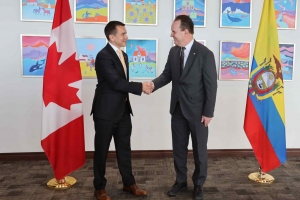 Daniel Noboa busca fortalecer la inversi&oacute;n extranjera de Canad&aacute; en Ecuador