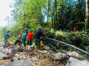 Se ejecutan trabajos de reparaci&oacute;n en el sistema de agua potable de Paquisha