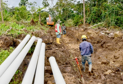 Construcci&oacute;n de sistema de saneamiento para Centro Shuar Uwents tiene un 30% de avanca