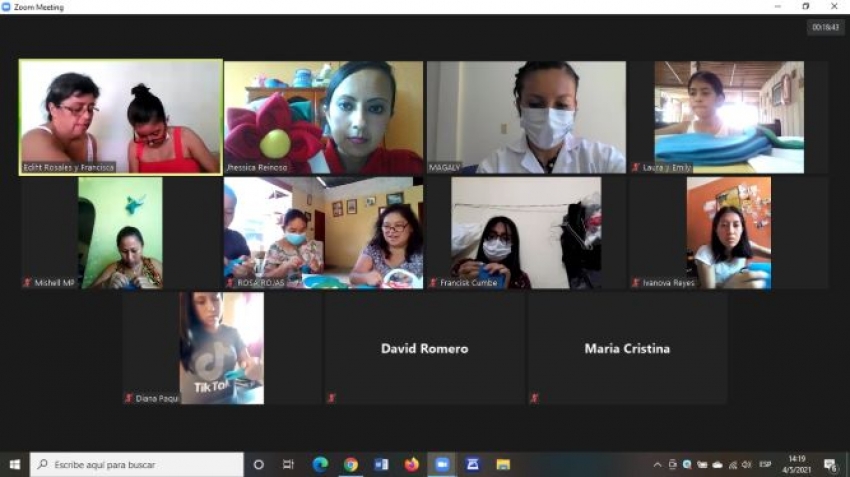 Talleres sociales son ejecutados de forma virtual.