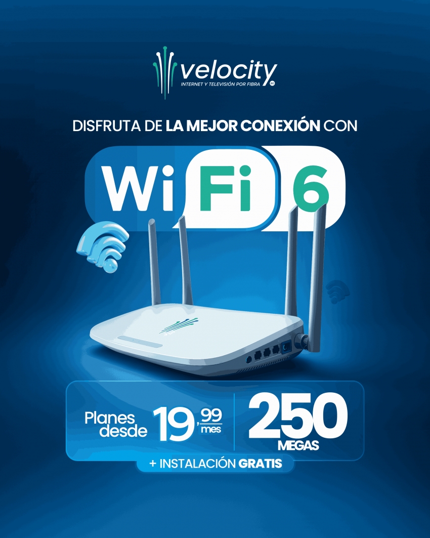 Velocity impulsa la nueva era de conectividad en Loja con WiFi 6 y compartición uno a uno